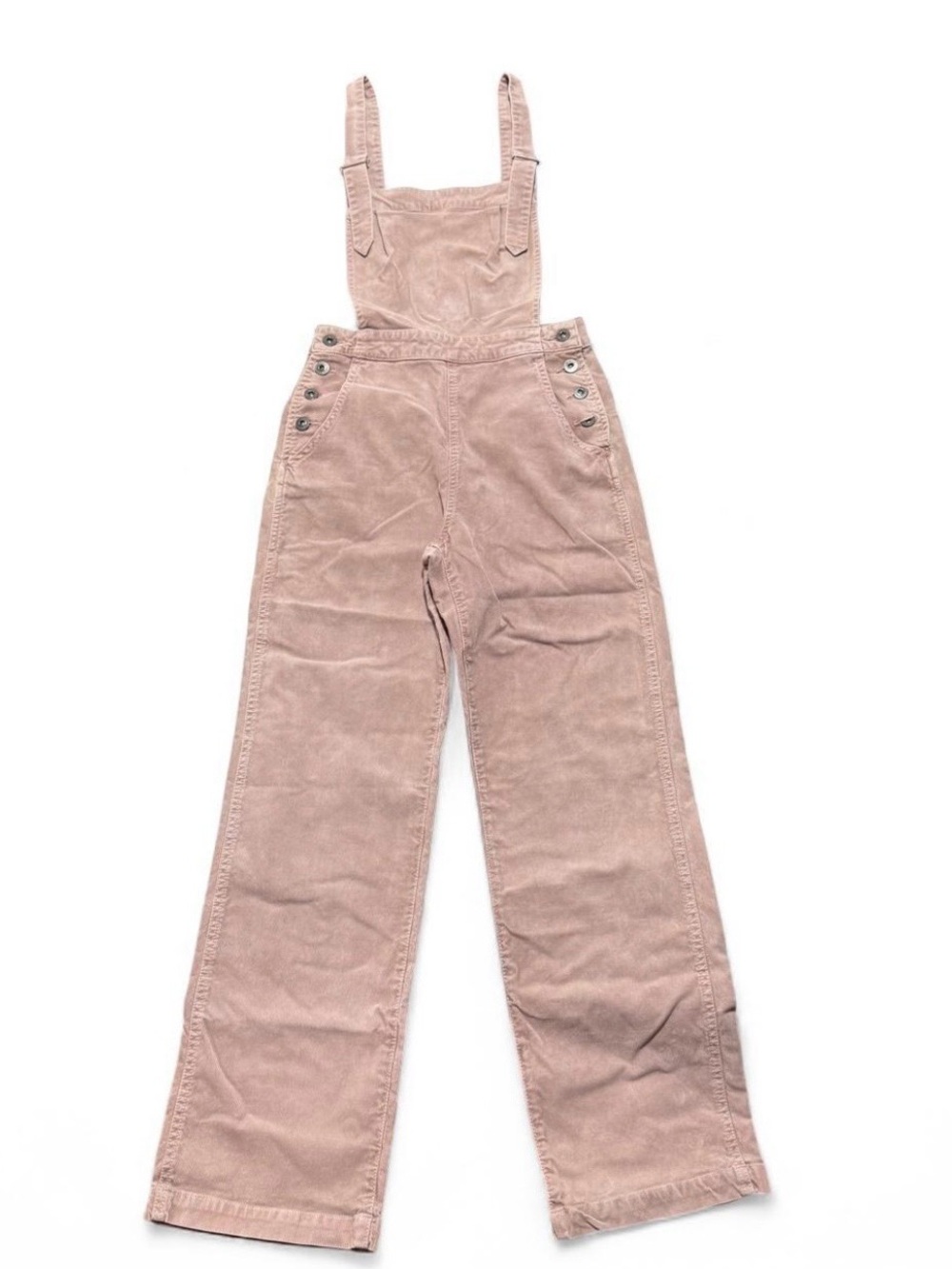 AG Adriano Goldschmied Pink Corduroy Overalls The GwendolynStraight Leg Women 27